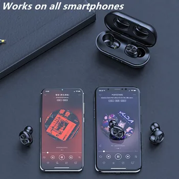 TWS B5 Mini Bezdrôtové Bluetooth Slúchadlá Hudbu Slúchadlá Touch Ovládania Športové slúchadlá Business Headset Pre Xiao Huawei Iphone