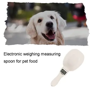 250ml Meranie Lopatka Pet Food Rozsahu Pohár LED Displej Hmotnosť Pes, Mačka Kŕmenie Misy Elektronické Váženie Opatrenie Lyžice domáce zvieratá