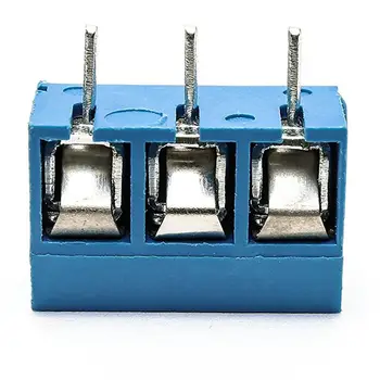 100KS modrých ABS KF301-3P 5.08 3 mm Pin Pripojenie Terminálu Skrutkovacie svorky Konektor