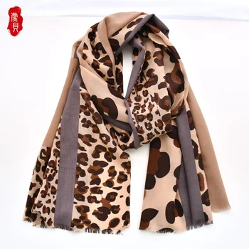 Vlna Šatku ženy s Leopard Tlač jeseň zima tenké dlhé šatky teplé bandana šatka módne pashmina elegantný darček pre dámu dievča