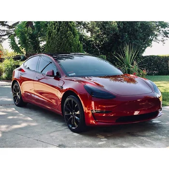 2 KS Tónované Hlavu a Hmla Lampa Prekrytia Ochranný Film Zahŕňa Držiak pre 2018 2019 Tesla Model 3, TPU Auto Auto vedúci svetlo lampy Mem