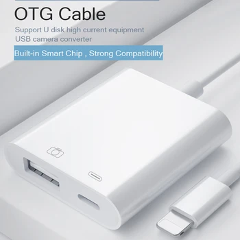 USB OTG Adaptér pre iPhone Apple lightning iOS 13 14 na USB Fotoaparát Adaptér pre Klávesnicu USB Flash Disku, SD Card Reader Konvertor