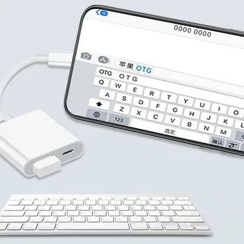 USB OTG Adaptér pre iPhone Apple lightning iOS 13 14 na USB Fotoaparát Adaptér pre Klávesnicu USB Flash Disku, SD Card Reader Konvertor