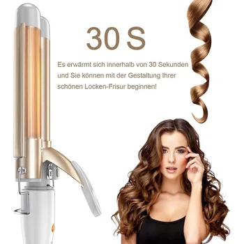25 mm Keramické Triple Barel Vlasov Ženy Vlasy kulma na Vlasy Styler svoju vlnovú dĺžku Prútik Styling Nástroje EÚ Plug DIY Vlasy Styling
