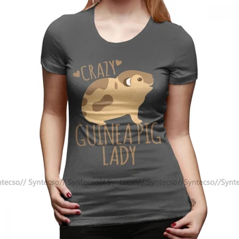 Morča T-Shirt Blázon morča Lady T Shirt Jednoduché Šedá Ženy tričko Príležitostné O Krk Krátke Rukáv Veľké Dámy Tee Tričko
