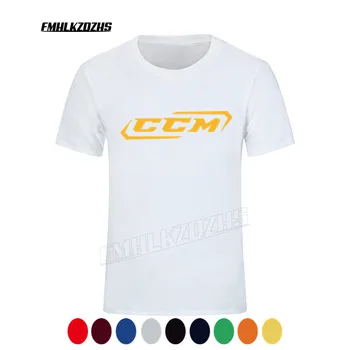 CCM T Shirt Mužov Lete Krátky Rukáv Bavlna CCM Logo T-košele, Topy Muž Zábavné Tričká TEE H29