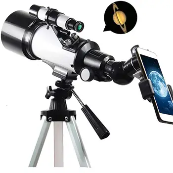Cestovné Monokulárne Ďalekohľad Rozsahu 70 mm, Clona 400mm AZ Mount Astronomické Refractor Teleskopy Prenosná Taška Smartphone Adaptér