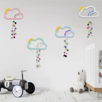 Nordic Štýl Rainbow Prší Cloud Dekorácie Detská Izba Stene Visia Fotografie Rekvizity