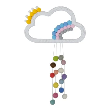 Nordic Štýl Rainbow Prší Cloud Dekorácie Detská Izba Stene Visia Fotografie Rekvizity