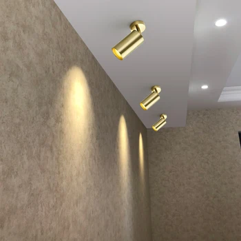 Povrchovú montáž Pozornosti na Obývacia Izba Strop Jedáleň, Bar Zlato GU10 LED Tvorivé Sledovanie Pozornosti Zameriava Svetlá BT05