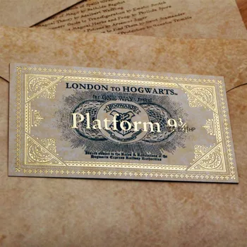 30Pcs/ 50Pcs/ 100ks Potter Hogwart London Express Replika Lístok na Vlak Pozlátené Papier