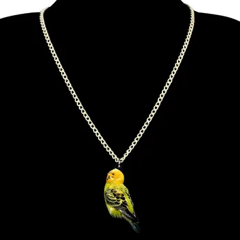 Bonsny Akrylové Sady Šperkov Šikovný Budgerigar Papagáj Vták Náhrdelníky Náušnice Choker Módny Prívesok Pre Ženy, Dievčatá Dekorácie