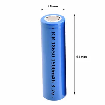 LERRONX 18650 Nabíjateľná batéria 3,7 V 1500mAh Lítium-iónová ICR18650 pre Blesk, Reflektor, Lítium-výkonové Elektronické Produkty