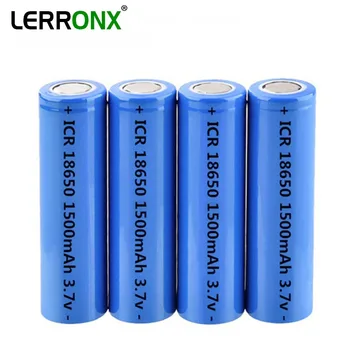 LERRONX 18650 Nabíjateľná batéria 3,7 V 1500mAh Lítium-iónová ICR18650 pre Blesk, Reflektor, Lítium-výkonové Elektronické Produkty