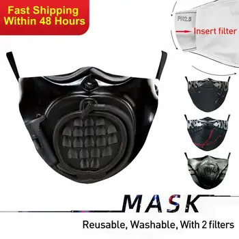 Zawaland Dospelých Úst Masku, Ochranné Masky s Filtrom Umývateľný Facemask Opakovane Vetru Úst-utlmiť
