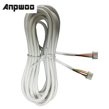 ANPWOO Dvere kábel 5 M 2.54*4P 4 drôt, kábel pre video interkom Farebné Video Dvere, Telefón, zvonček káblové Interkom pripojenie kábla