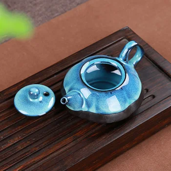 Hviezdne nebo čaj nastaviť Zahŕňať 6 šálok 1 tea pot,Jingdezhen temmoku glazúra Porcelán Značky Nádherné Nastaviť Kung Fu Šálku Čaju