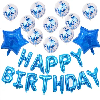 1. narodeniny, party dekorácie deti hliníkové film balón písmená balóny 18 narodeniny balón vyhovovali konfety шары фольгированны