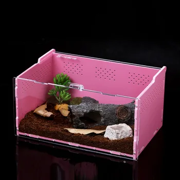 Akryl Plaz Chov Box Pet Box Vysoko Transparentné, Magnetické a Krásne Box Pet Lezenie Terárium Pet Box Plaz Pet Box