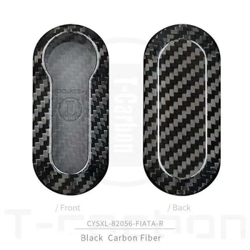 Carbon Fiber Tlačidlo Prípade Kryt Skla, Vlákien Pre FIAT Tlačidlo Prípade Kryt Plášťa taška Freemont 500 500L Panda, Punto Bravo 3 Tlačidlo