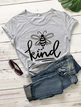 Bee také ženy, módne čisté bežné zábavné grafické slogan grunge tumblr mladých lumbálna t shirt láskavosť dievča, darčekové tričká topy - L368