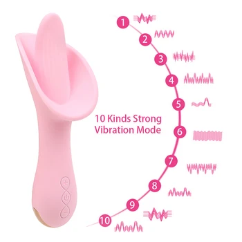 IKOKY Sexuálne Hračky pre Ženy Jazyk Vibrátor Orálny Sex Masér Žena Masturbator Stimulátor Klitorisu Erotické 10 Režim