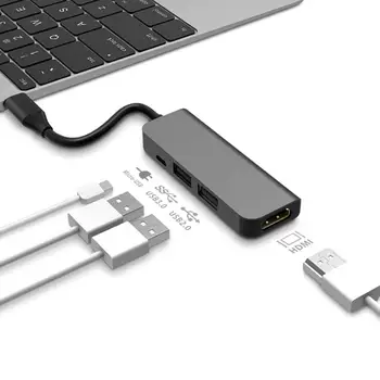 Pre MacBook Pro Samsung Galaxy S8 Huawei P20 Pro USB C HUB, Typ C až 4K HDMI Rozbočovač USB 3.0 USB2.0 Adaptér Micro USB Nabíjací Port