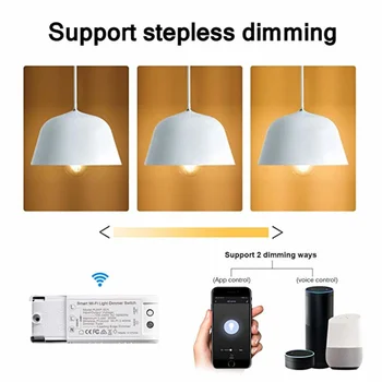 Hlasové Ovládanie Wifi DIY Dimmer Prepínač Bezdrôtového Diaľkového Ovládania Modul Smart Home Automation Svetlá, Vypínače so Alexa Domovská stránka Google