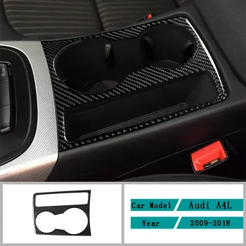 Carbon Fiber Auto Doplnky Interiéru Vody Držiak Panel Ochranné Dekorácie Kryt Výbava Samolepky Pre Audi A4L 2009-2018