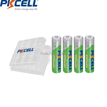 4PCS PKCELL 1.2 v 850mah AAA NI-MH batérie Nízke samovybíjanie batérií AAA nabíjateľné batérie NIMH 3a pre baterky, hračky