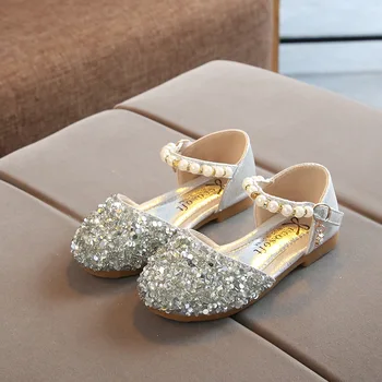 2020 jar a v lete, baby, dievčatá topánky kórejský princezná deti topánky členkové topánky topánky pearl flitrami tanečné topánky