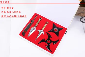 Kvalitné Anime NARUTO Konoha Ninja Kakashi Cosplay Prop Kunai Nože, Zbrane, Brnenia, Dieťa, Dospelý Hádzanie Šípok Príslušenstvo Nové