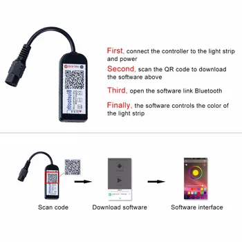 Bluetooth LED Pásy 5050 RGB RGBW Diódy Pásky 5 Metrov DC 12V 60 Led/m S napájacím Adaptérom RGB Bluetooth Radič