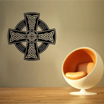 Keltský Kríž Írsky Módny Vzor Samolepky na Stenu pre Obývacia Izba Art Decor Vinyl Stenu Spálne Domáce Dekorácie nástenné Maľby L170