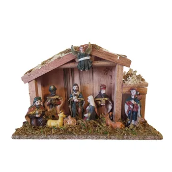Betlehemom Miniatúry Dieťa Ježiš Jasliach Vianočné Jasličky Figúrky Socha Ozdoba Cirkvi, Vianočné Katolíckej Darček Domova