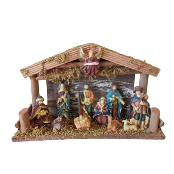 Betlehemom Miniatúry Dieťa Ježiš Jasliach Vianočné Jasličky Figúrky Socha Ozdoba Cirkvi, Vianočné Katolíckej Darček Domova