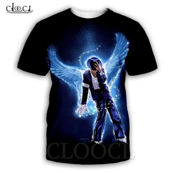 CLOOCL Rock Hudobník Michael Jackson 3D Tlač Módne Harajuku Muži Ženy T-tričko Unisex Plus Veľkosť Tee Košele Letné Topy