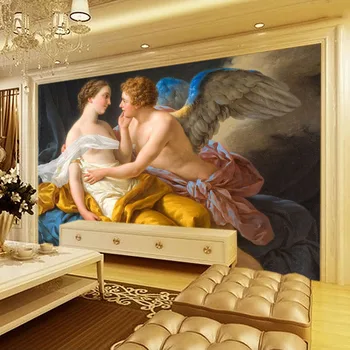 Vlastné Nástenné Tapety Európskej Olejomaľba Klasické Anjel Charakter Pozadí Nástenné Maľby Steny V Obývacej Izbe Papier Spálne