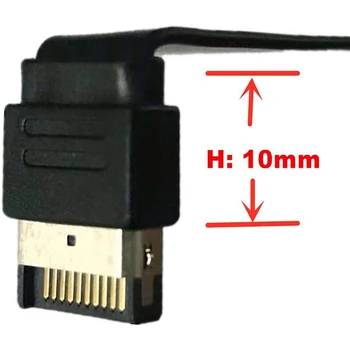 USB C Prednom Paneli základnej Doske Hlavičky Predlžovacieho Kábla 80 cm, Vnútorný USB 3.1 10G Gen 2-Zadajte Port Male