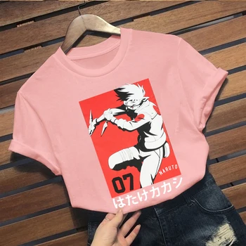 Hot Predaj Anime Naruto Kakashi Manga T Shirt Kakashi Cartoon Pekné Voľné T-shirt Mužov Tee Tričko