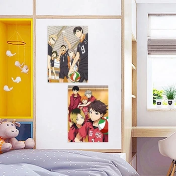 Anime Plagát Volejbal Chlapec Plátno Na Maľovanie Haikyuu Japonskom Štýle Kreslených Plagát Na Stenu Umenie Fotografie Pre Obývacia Izba Cuadros