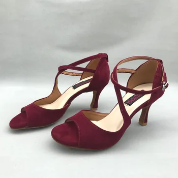 7,5 cm podpätku latinské Tanečné Topánky Pre ženy Salsa topánky pratice topánky pohodlné latinskej topánky MS6291BGS nízkom podpätku vysokým podpätkom k dispozícii