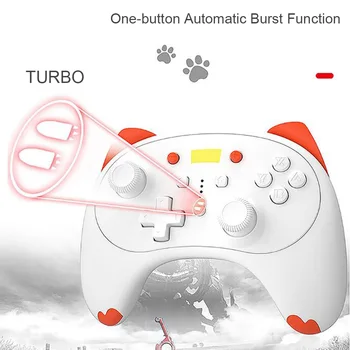 Bezdrôtová Prepnúť Regulátor Mini Cat Typ Gamepad Pre Nintend Prepínač/Lite Hra Joystic