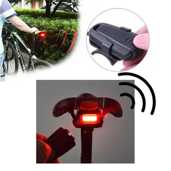 Bicykel Zadné Svetlo + Anti-theft Alarm USB Nabíjanie Bezdrôtové Diaľkové Ovládanie LED koncových svetiel na Bicykel Finder Svietidla Horn Výstražné Sirény