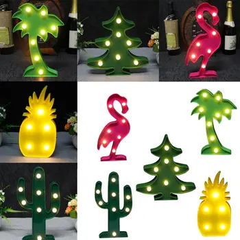 3D Led Flamingo Nočné Svetlo Kaktus LED Stolové Lampy, Romantické Bezdrôtové Nástenné Svietidlo Deti Deťom Darček Domova