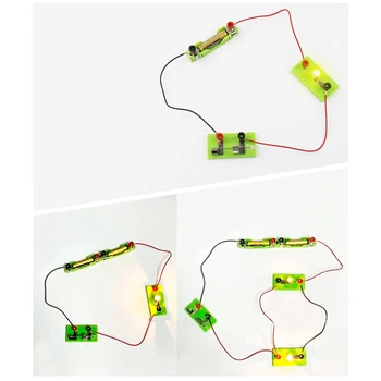 Elektrické Paralelnom Obvode Osvetlenie Malá Žiarovka Fyziky Experiment Zariadenia Nastaviť Rozvoj duševného hračky