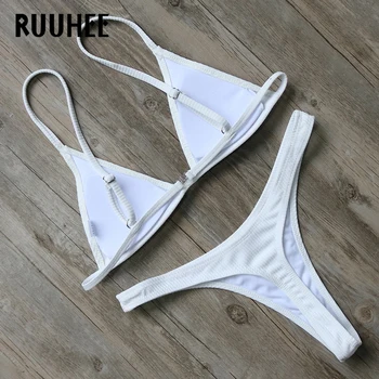 RUUHEE Sexy Brazílske Bikini Set 2019 Plavky Ženy, Plavky, plavky Micro Bikini Pevné Ženských Plaviek S Čalúneným