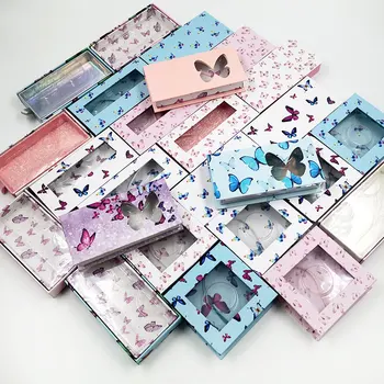 NOVÝ 10/30pcs veľkoobchod Motýľ Papier Lash balenie box Papier lash boxy obaly 3D noriek riasy Luxusné prázdne prípade s táckou