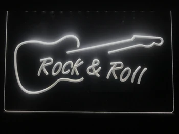 I303 Rock and Roll Gitaru Hudba NOVÉ LED, Neónové Svetlo, Prihláste sa
