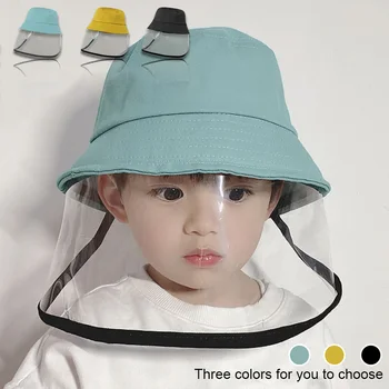 Deti Anti-kvapky Clonu Štít Vedierko Hat Pre Dievča, Chlapca Ochranu Tváre Vedierko Hat Anti-Pľuvanie Splash Nepremokavé Vetru Klobúk